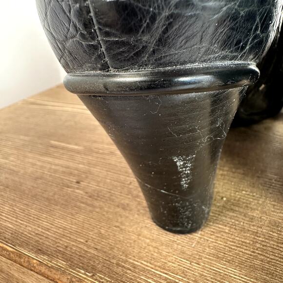 Clarks Bendables Heeled Ankle Booties Sz 10M Leather Career Comfort Shoes Dressy - Picture 9 of 11